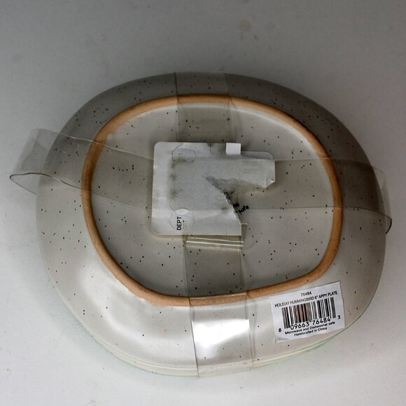 Eli + Ana Christmas Hummingbird Appetizer Plate Set Santa Hat Ornaments NEW - Picture 2 of 2